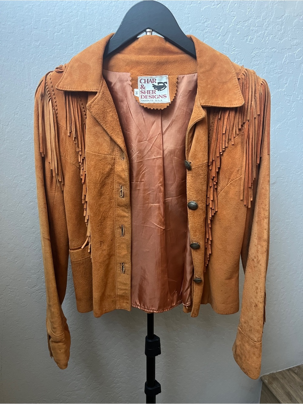 Char & Sher rare vintage Women's Fringe Suede Jacket